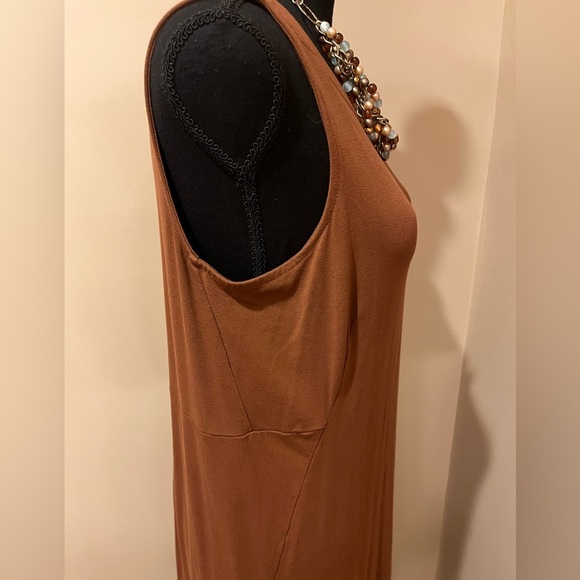 J.JILL WEAREVER MAXI TANK DRESS IN CINNAMON, size Small (no belt) - Picture 5 of 9